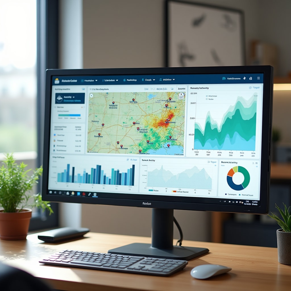 Complete dashboard showing multiple data panels and visualizations